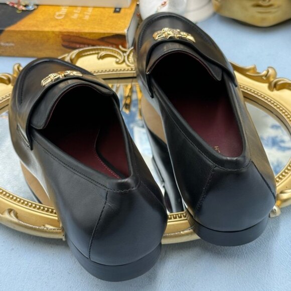 🆕 TORY BURCH 🧿 NWOB Eleanor Loafer, Perfect Black - Sz 7.5 - Picture 9 of 15